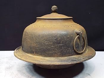 Amazon.co.jp: 茶道具羽釜茶釜羽骨董品古美術アンティーク重さ3.54kg